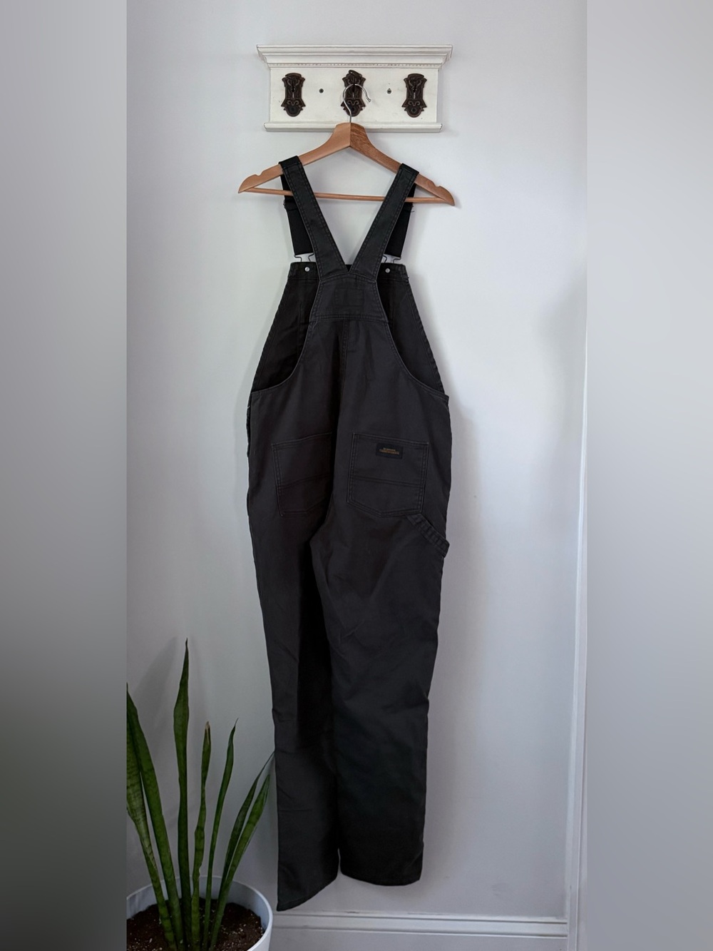 REI Cooperative Dark Gray Utility Jumpsuit Overalls Straight Leg Jean Denim - Picture 4 of 6